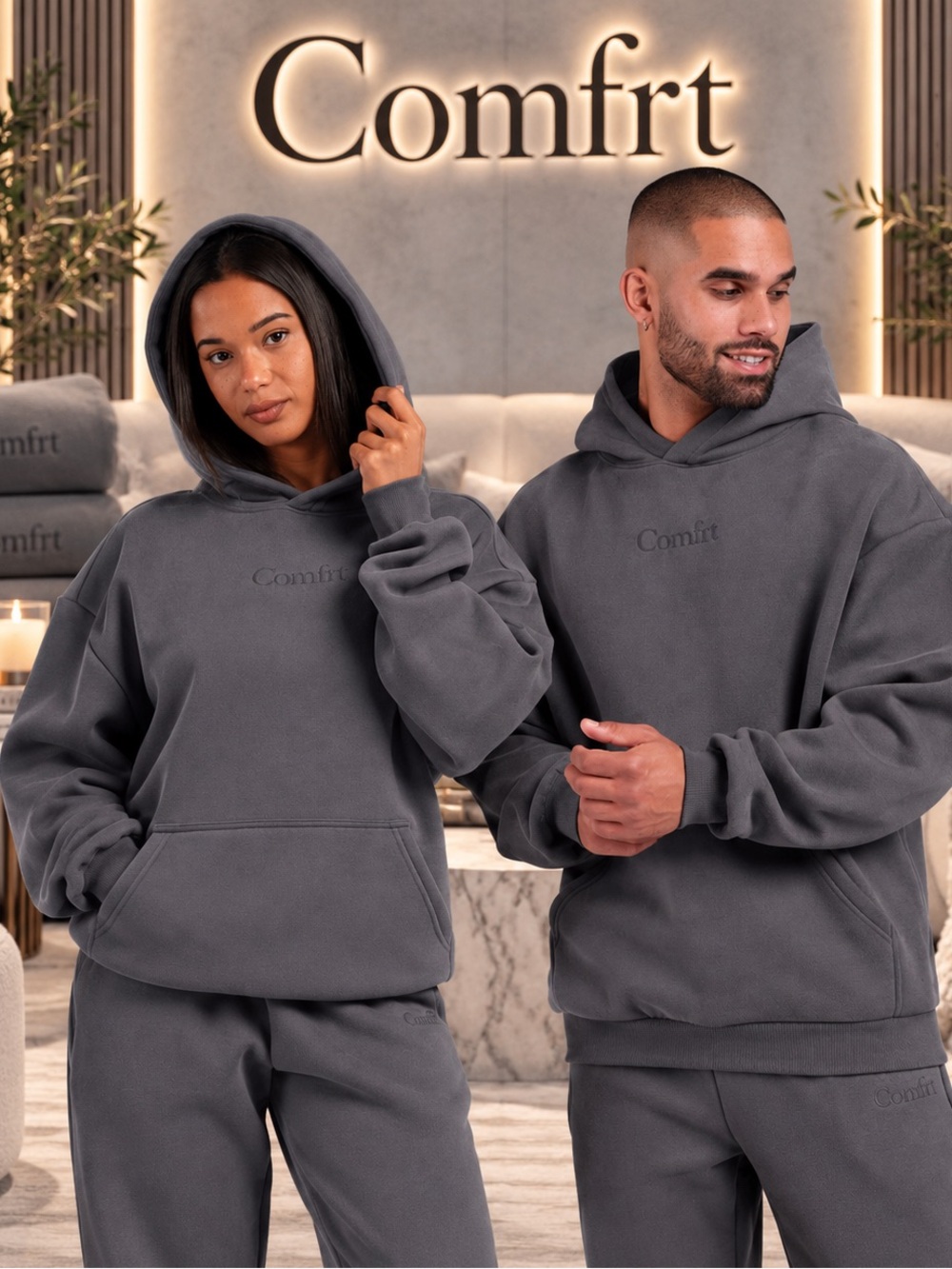 Comfrt Signature Hoodie | Steel Grey | Size M | NWT 🩶